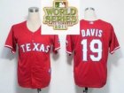 2011 world series mlb Texas Rangers #19 Chris Davis Red