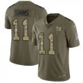 Nike Giants #11 Phil Simms Olive Camo Salute To Service Limited Jersey