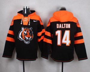 Nike Cincinnati Bengals #14 Andy Dalton Black Player Pullover NFL Hoodie