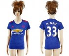 Womens Manchester United #33 McNAIR Away Soccer Club Jersey