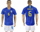 Brazil 6 MARCELO Away 2018 FIFA World Cup Soccer Jersey