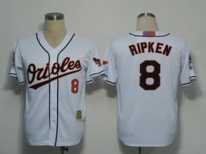 mlb baltimore orioles #8 ripken m&n white 2001