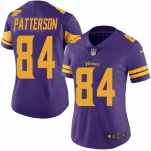 Women\'s Nike Minnesota Vikings #84 Cordarrelle Patterson Limited Purple Rush NFL Jersey