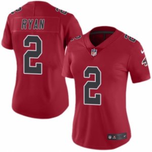 Women\'s Nike Atlanta Falcons #2 Matt Ryan Limited Red Rush NFL Jersey