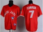 MLB Toronto Blue Jays #7 Jose Reyes Canada Day Red Jerseys