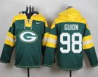 Nike Green Bay Packers #98 Letroy Guion Green Player Pullover Hoodie