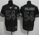 Nike Bears #54 Brian Urlacher Black With Hall of Fame 50th Patch NFL Elite Jersey