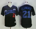 Puerto Rico Cangrejeros de Santurce #21 Roberto Clemente Black Throwback Baseball Jersey