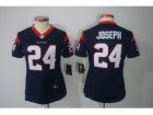 Nike Women Houston Texans #24 Joseph Blue Jerseys