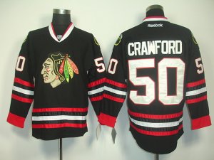 nhl chicago blackhawks #50 crawford black