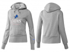 Women Detroit Lions Logo Pullover Hoodie-016