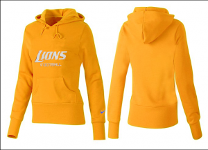 Women Detroit Lions Logo Pullover Hoodie-136