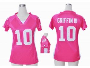 Nike Women Washington Redskins #10 Robert Griffin III pink jerseys[draft him ii top]