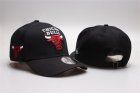 Bulls Fresh Logo Black Peaked Adjustable Hat YP