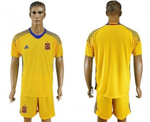 Spain Yellow Goalkeeper 2018 FIFA World Cup Soccer Jersey