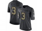 Mens Nike New Orleans Saints #3 Bobby Hebert Limited Black 2016 Salute to Service NFL Jersey