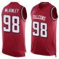 Mens Nike Atlanta Falcons #98 Takkarist McKinley Limited Red Player Name & Number Tank Top NFL Jersey