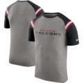Atlanta Falcons Nike Enzyme Shoulder Stripe Raglan T-Shirt Heathered Gray