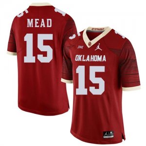 Oklahoma Sooners #15 Jeffery Mead Red 47 Game Winning Streak College Football Jersey