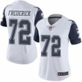 Women's Nike Dallas Cowboys #72 Travis Frederick Limited White Rush NFL Jersey