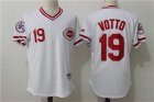 Reds #19 Joey Votto White Cooperstown Collection Jersey