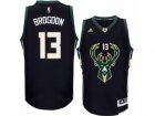Men Adidas Milwaukee Bucks #13 Malcolm Brogdon Swingman Black Alternate NBA Jersey