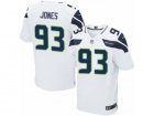 Mens Nike Seattle Seahawks #93 Nazair Jones Elite White NFL Jersey
