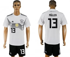 Germany 13 MULLER Home 2018 FIFA World Cup Soccer Jersey