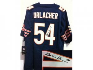 Nike Chicago Bears #54 Brian Urlacher Blue Jerseys(Signed Elite)