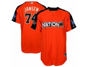 Youth Los Angeles Dodgers #74 Kenley Jansen Replica Orange National League 2017 MLB All-Star MLB Jersey