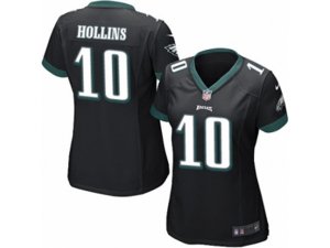 Women Nike Philadelphia Eagles #10 Mack Hollins Game Black Alternate NFL Jersey