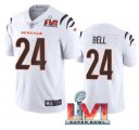 Nike Bengals #24 Vonn Bell White 2022 Super Bowl LVI Vapor Limited Jersey