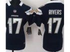 Nike Women NFL San Diego Chargers #17 Philip Rivers Dark Blue Jerseys