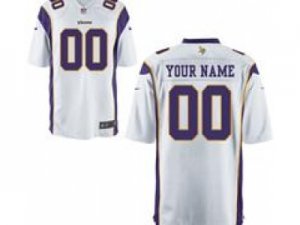 Men\'s Nike Minnesota Vikings Customized Game White Jerseys (S-4XL)