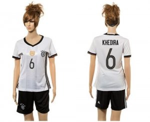 Women Germany #6 Khedira White Home Soccer Country Jersey