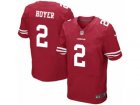 Mens Nike San Francisco 49ers #2 Brian Hoyer Elite Red Team Color NFL Jersey