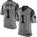 Nike Carolina Panthers #1 Cam Newton Gridiron Gray jerseys(Limited)