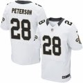 Men Nike New Orleans Saints #28 Adrian Peterson Elite White NFL Jersey