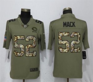 Nike Bears #52 Khalil Mack Olive Camo Salute To Service Limited Jersey