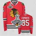 nhl jerseys chicago blackhawks #35 esposito red[2013 Stanley cup champions]
