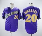 Diamondbacks #20 Luis Gonzalez Purple Cool Base Jersey