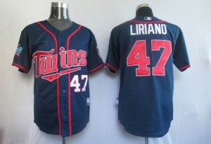 mlb minnesota twins 47 liriano blue