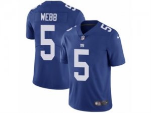 Mens Nike New York Giants #5 Davis Webb Vapor Untouchable Limited Royal Blue Team Color NFL Jersey