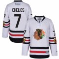 Youth Reebok Chicago Blackhawks #7 Chris Chelios Authentic White 2017 Winter Classic NHL Jersey