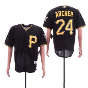 Pirates #24 Chris Archer Black Cool Base Jersey