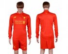 Liverpool Blank Home Long Sleeves Soccer Club Jersey