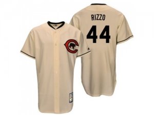 Mitchell And Ness Chicago Cubs #44 Anthony Rizzo Cream Throwback Stitched MLB Jersey