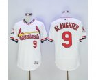 Men St. Louis Cardinals #9 Enos Slaughter Majestic White Flexbase Authentic Cooperstown Collection Player Jersey