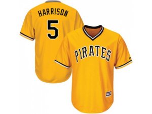 Youth Pittsburgh Pirates #5 Josh Harrison Gold Cool Base Stitched MLB Jersey