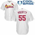 Mens Majestic St. Louis Cardinals #55 Stephen Piscotty Replica White Home Cool Base MLB Jersey